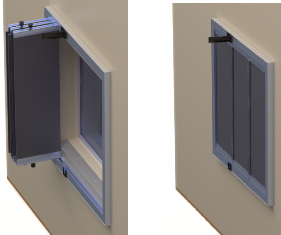 חלון סגמנטי פלדה משוריינת